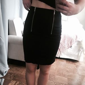 And Other Stories Black Tight Skirt With Zipper